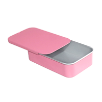 Boîte en métal rectangulaire à couvercle coulissant avec logo imprimé personnalisé, fabricant OEM, qualité alimentaire, pour bonbons