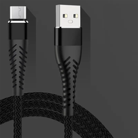 Câble de charge USB 3-en-1 en nylon GIFTEK, charge rapide 2A, certifié RoHS, conducteur en cuivre étamé pour scanner de codes-barres et imprimante iOS