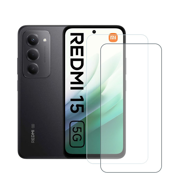 Premium Full Cover Clear 9H 2.5D Anti Scratch Explosion-Proof Phone Tempered Glass Screen Protector Film for Redmi 15 14c 13 13c