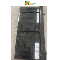 Dalles de granit galaxie noire naturelle 100% Carreaux de pierre de conception moderne pour l'extérieur et la cuisine-Poli et flammé