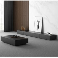 Mueble de TV Moderno Europeo Más Vendido, Combinado con Mesa de Centro, Muebles Elegantes para Sala de Estar con Almacenamiento para Uso Doméstico en el Dormitorio