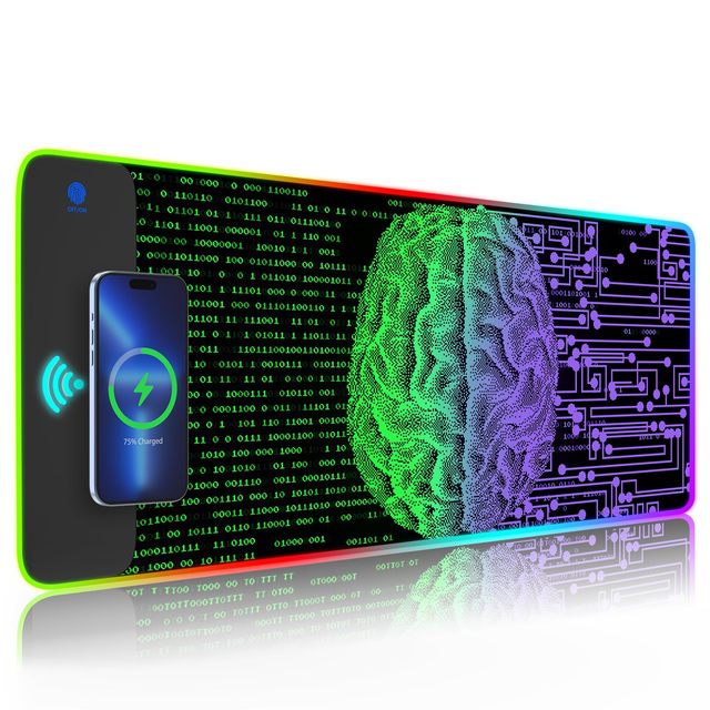 Wireless Charging Mouse Pad Desktop Neon Gamer Accessories Xxl Gaming Mouse Pad Mats Desk Pad Xxl Mat Computer Mat on the Table