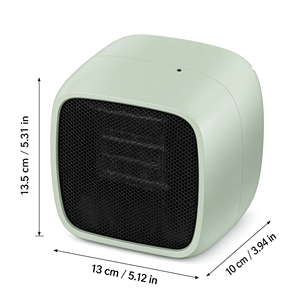 CorePin Mini PTC Ceramic <b>Space</b> <b>Heater</b> 800W, Portable Desktop <b>Heater</b>, Quiet <40dB, Tip-Over Overheat Protection - Product Image 2