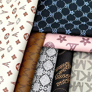 Оптовая продажа искусственной кожи ПВХ с клетчатым узором для упаковки чемоданов, винных коробок, сумок, кошельков, мягких сумок, кожаных изделий - Product Image 1