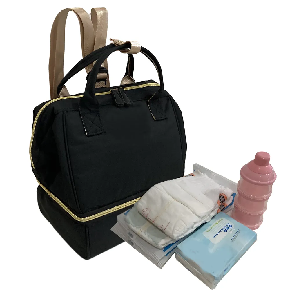हॉट सेल ग्रे बड़ी क्षमता यात्रा डायपर बैकपैक यात्रा बेबी डिजाइनर डायपर बैग बेबी शॉवर उपहार माँ नप्पी बैग