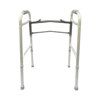 Cadre de marche pliant en aluminium marcheur argenté à roues avant mobile pour adultes âgés