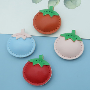 Porte-clés en cuir PU en forme <span class=keywords><strong>de</strong></span> <span class=keywords><strong>tomate</strong></span> mignon, multicolore, avec fermoir mousqueton, breloque <span class=keywords><strong>de</strong></span> sac, cadeau personnalisé - Product Image 5