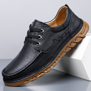 Zapatos Casuales de Cuero para Hombre, Último Modelo 2026, Cuero Genuino, Transpirables, con Cordones, Cosidos a Mano, para Uso Diario - Product Image 2