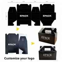 Échantillon Gratuit - Boîte à Pâtisserie Personnalisée avec Logo, Poignée Portable, en Carton Blanc pour Boulangerie, Pâtisseries, Biscuits, Croissants, Emballage à Emporter pour Boulangerie et Café
