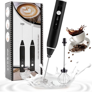 Nhà Máy Giá 2 Trong 1 Có Thể Thay Thế Đầu Điện USB Có Thể Sạc Lại Tùy Chỉnh Xách Tay Sữa Frother Cầm Tay Cà Phê Bọt Sữa Frother - Product Image 1