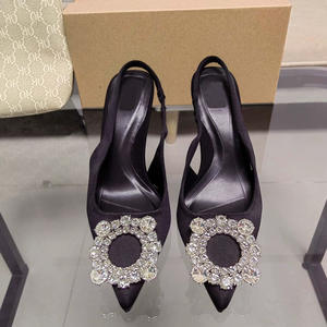 2025 été bouche peu profonde eau diamant <span class=keywords><strong>soleil</strong></span> boucle ronde rosée talon Muller chaussures femmes pointu mode talons hauts - Product Image 4