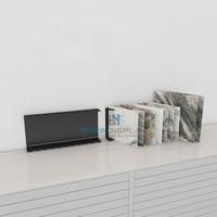 Présentoir mural autoportant robuste et moderne à fentes pour carreaux de porcelaine, quartz, marbre, céramique, carrelage de sol et comptoirs métalliques