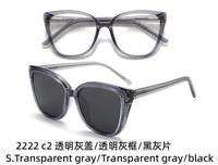 Montures de lunettes en acétate à clipser avec logo personnalisé, style œil de chat tendance, lunettes de soleil à clipser, lunettes optiques pour femmes