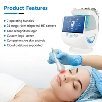 Mesin Perawatan Kulit Ice Blue 7 in 1 Facial Hydra Aqua Peel Dermabrasi Diamond Microdermabrasi Deteksi Kulit