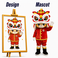 Costume de mascotte de danse du lion professionnel pour adultes, style chinois, taille XL, idéal pour les événements promotionnels du Nouvel An et du Carnaval
