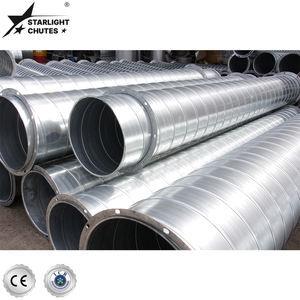 STARLIGHT CHUTES SC Conduit d'air en spirale en acier galvanisé Installation facile Longueur personnalisable Formes rondes/rectangulaires <span class=keywords><strong>pour</strong></span> les systèmes - Product Image 2
