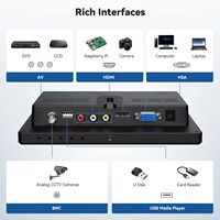 8 inç masaüstü monitör 4:3 ekran 1024*768 bilgisayar CCTV LCD ekran VGA USB bağlantı noktası ile PC mikroskop ev güvenliği için
