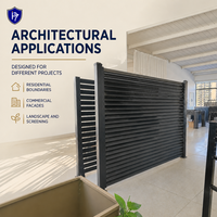 Panneau de clôture en aluminium à persiennes PRINCETON METAL, écran de séparation à lattes sur mesure, ventilation, écologique, pour extérieur