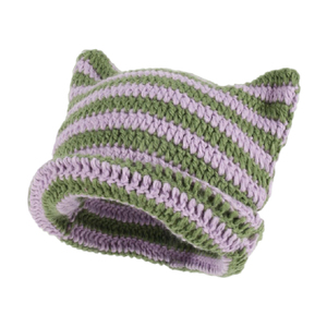 Cappello di volpe da donna Grunge berretti Slouchy cappelli all'uncinetto berretti Vintage cappello di volpe da donna accessori Grunge berretti Slouchy