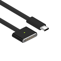 Kabel Pengisian Cepat USB 140W Tipe-C ke Magnetik 2m, Konduktor Aluminium, Jaket TPE, Pelindung Anyaman, Bahan Nylon/PVC untuk Laptop