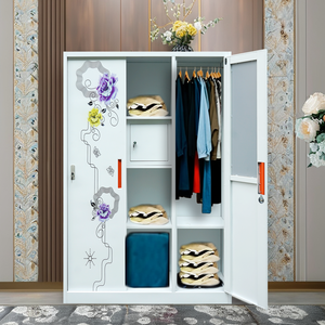 Moderno design di grande capacità <span class=keywords><strong>armadio</strong></span> in ferro su misura porta <span class=keywords><strong>scorrevole</strong></span> per <span class=keywords><strong>cameretta</strong></span> per bambini semplici armadi pieghevoli - Product Image 4