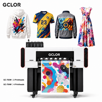 Impresora DTF GCLOR GC-704W de 650 mm, 4 cabezales de impresión Epson I3200-A1, equipo de transferencia de calor para prendas de alta velocidad