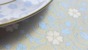 Elegante Vajilla de Porcelana China con Diseño Floral en Gris Azulado y Detalles en Dorado, Platos, Tazones y Tazas de Cerámica para Hotel y Restaurante, Precio de Fábrica - Product Image 6