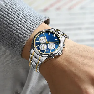 Relógio de quartzo masculino com logotipo personalizado, relógio de marca com design de marca, relógio de quartzo para venda