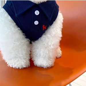 Ropa para cachorros al por mayor, chaleco polo bordado transpirable de verano para perros pequeños, camiseta polo sin mangas para perros pequeños - Product Image 4