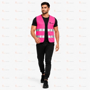 Nuevo Chaleco de Seguridad de Alta Visibilidad Rosa para Hombre Tiierwear 2026, con Tiras Reflectantes, Material de Poliéster con Impresión Serigrafiada, Certificado CE - Product Image 3