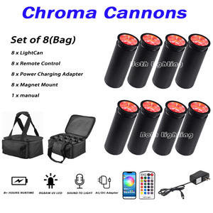 Ddp EU kho 8 cái với túi Chroma pháo rgbwa UV <span class=keywords><strong>LED</strong></span> lon RF từ xa không dây <span class=keywords><strong>DMX</strong></span> pin 15W pin DJ đám cưới uplights - Product Image 2