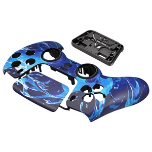 Aqua Magic Pattern LUNA Redesigned Custom <b>Gamepad</b> Case Replacement Front Shell for PS5 Controller Faceplate with Touchpad Cover - Product Image 4
