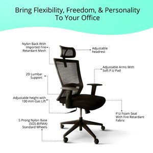 3D Adjustable Ergonomic <b>Mesh</b> Office Chair with Molded Foam & 135 Reclining Locking Swivel Modern Design Living Room Ready Ship - Product Image 4