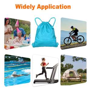 Waterproof 420D/210D Polyester <b>Drawstring</b> <b>Backpack</b> for Sports Gym Hiking Custom Logo Accepted - Product Image 5