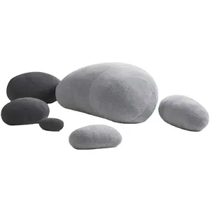 F098 Three-Dimensional Curve Huge Living Stones Plush Pillows Stuffed Big Rock New Pebble Pillows Stone Cushion