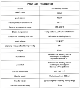 Estación <span class=keywords><strong>de</strong></span> Soldadura Compatible con Punta <span class=keywords><strong>de</strong></span> Soldador Original C210 245 115, Mango, Estación <span class=keywords><strong>de</strong></span> Retrabajo <span class=keywords><strong>de</strong></span> Soldadura Electrónica sin Plomo - Product Image 6
