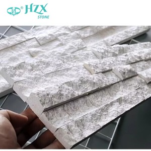 Hzx Bán Hàng Hợp Lý Giá Thấp Trung Quốc Bán Buôn Bên Ngoài Tự Nhiên Màu Trắng Gỗ Đá Cẩm Thạch gờ Đá Veneer Bảng Điều Chỉnh Bên Ngoài Bức Tường Gạch - Product Image 1