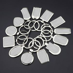Blank Zinc Alloy Keychain for DIY Laser UV Printing <b>Label</b> Epoxy Coating Logo Square Rectangle Heart Oval Round Shape <b>Key</b> Chain - Product Image 3