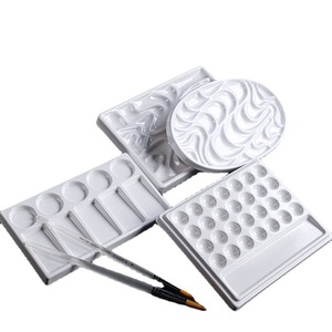 <span class=keywords><strong>Palette</strong></span> à peinture Bview Art <span class=keywords><strong>grande</strong></span> et épaisse, plateau en céramique imitation porcelaine pour <span class=keywords><strong>aquarelle</strong></span>, idéal pour les étudiants et la peinture quotidienne - Product Image 1