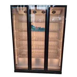 Vendite calde SD/SC-320q congelatori in vetro porte scorrevoli congelatori con Display curvo refrigeratori commerciali armadi frigoriferi