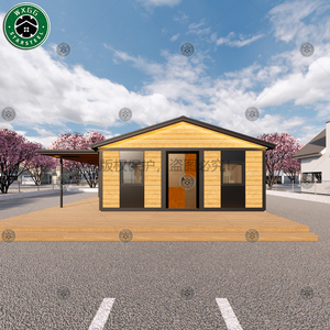 Maison préfabriquée modulaire personnalisée avec revêtement en bois, structure en acier, conteneur habitable portable avec auvent - Product Image 6