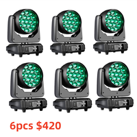 Projecteur de scène à tête mobile 19x15W Beam RGBW 4-en-1 LED Bee Eye Zoom Wash, contrôlé DMX, pour DJ et spectacles nocturnes, équipement d'éclairage