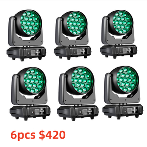 Projecteur de scène à tête mobile 19x15W Beam RGBW 4-en-1 LED Bee Eye Zoom Wash, contrôlé DMX, <span class=keywords><strong>pour</strong></span> DJ et spectacles nocturnes, équipement d'éclairage - Product Image 2