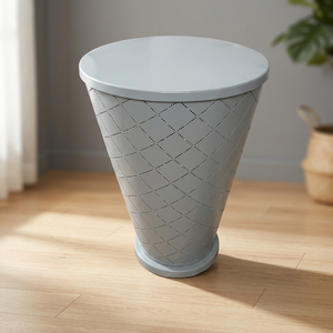 PERFORATED LAMPS White Cone Plastic Floor Lamp <b>Shade</b> with Diamond Pattern Design - Product Image 2