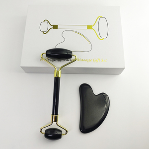 Green <b>Roller</b> Gua Sha Set with Box Rose Quartz <b>Jade</b> <b>Roller</b> Beautiful Facial <b>Jade</b> Stone <b>Roller</b> Set - Product Image 3