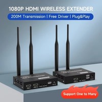 200M KVM 1080P Extender sans fil compatible HDMI Extension vidéo HD 5.8G pour projecteur Version entreprise Stock disponible