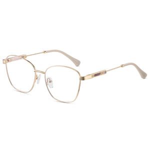 女性の最新ファッション猫目アンチブルーライト光学ダイヤモンドコンピューターメガネソリッドメタル眼鏡フレーム付き - Product Image 6