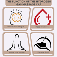 Casque de massage à l'hydrogène, masque à gaz moléculaire H2, repousse rapide des cheveux, pour voiture, camping-car, utilisation en extérieur (silicone, faible coût)