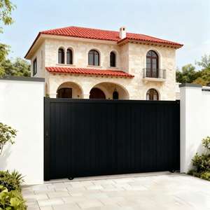 Nouveau meilleur <span class=keywords><strong>prix</strong></span>, porte coulissante de jardin de villa extérieure en alliage d'aluminium moderne, écologique, avec revêtement en poudre - Product Image 5