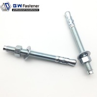 Ancre à coin en acier au carbone, galvanisée à chaud, tête hexagonale, grade 12.9, norme DIN/ANSI, métrique, pour briques/maçonnerie